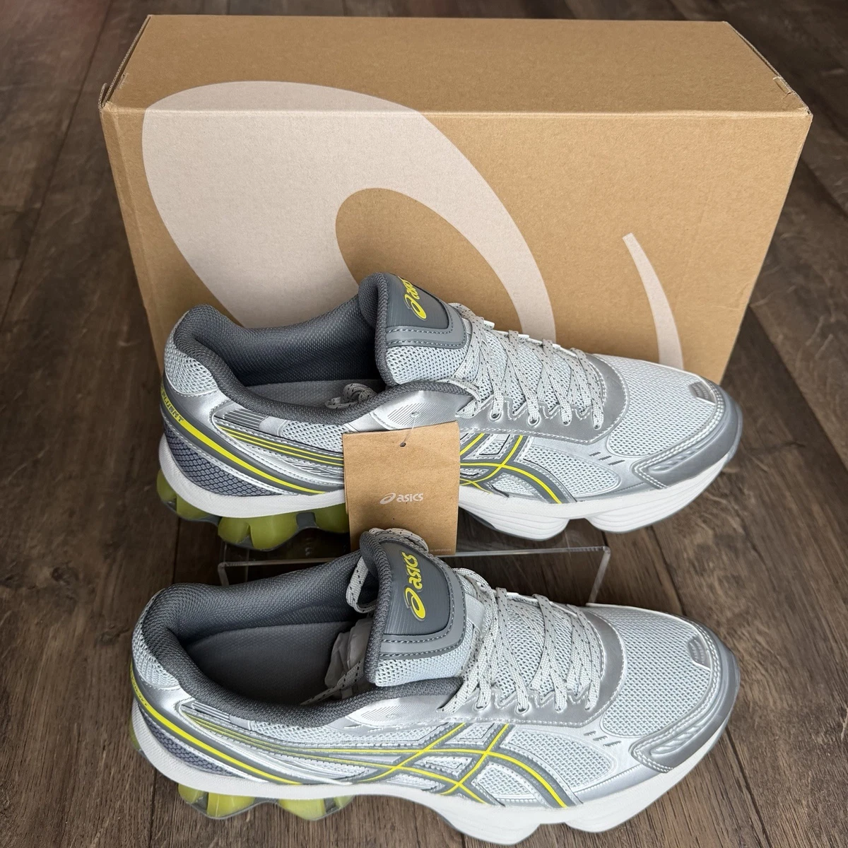 ASICS Gel Kinetic Fluent Glacier Grey Lime for Sale | Authenticity