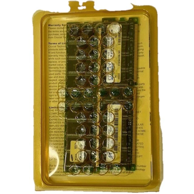 VTG Crucial Memory Upgrade Card 2 New 56 DDR-256MB DDR PC2 100 - Image 4 of 4