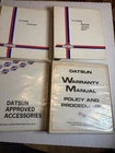 Vintage Datsun Dealership Binders 1970’s Estate Parts And Advertising