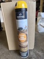 Soppec Yellow Line Marking Spray 750ml Temporary Pro Marker Paint Survey