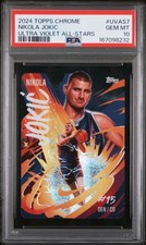 2024-25 Topps Chrome Nikola Jokic Ultra Violet All-Stars Case Hit SP PSA 10