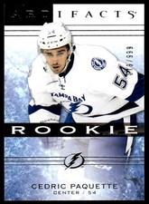 2014-15 Upper Deck Artifacts Cedric Paquette Rookie /999 Tampa Bay Lightning