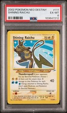 Carta Pokémon TCG Shining Raichu Neo Destiny Holo 111/105 Segreta Rara PSA 6
