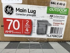 GE TL270RCUP Main Lug Outdoor Load Center 70 Amp 2-Space 4-Circuit 1-Phase