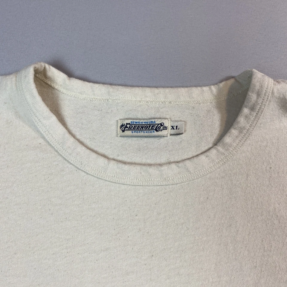 Мужская футболка Freenote Cloth Shifter L/S карман размер XL сделано в США белые черные полосы - Изображение 2 из 4