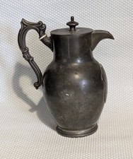 Antique English Pewter Lidded Pitcher Jug  JOHN BATT R. FENWICK & C0 THE BREWERY