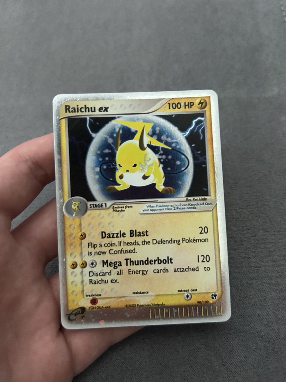 Raichu ex 98/100 Sandstorm Holo