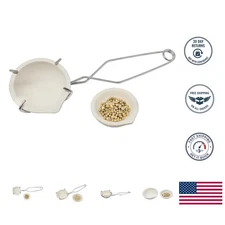 Portable Heat Resistant Crucibles for Jewelry Making - Set of 2 Italian Dishes