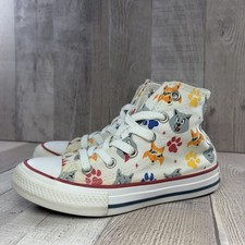 Converse Chuck Taylor AllStar CTAS High Top Boys Toddler Size 12 Wolf Pack White