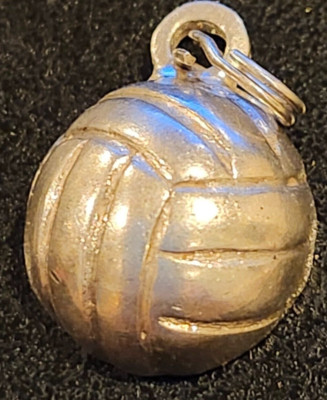 Vintage Sterling Silver VOLLEYBALL #2 Charm for a Charm Bracelet, 2.69g