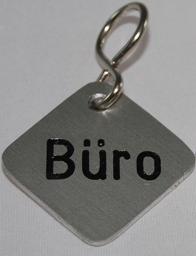 Schlüsselanhänger,Textmarken Aluminium mit S-Haken.Gratis Gravur - Bild 3 von 3