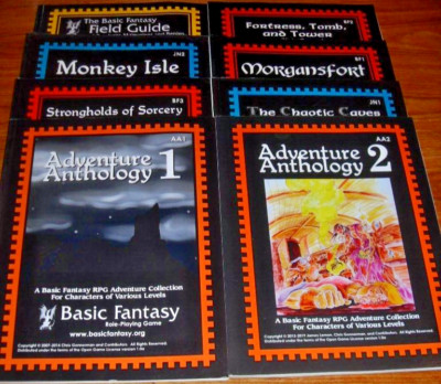 Basic Fantasy 8 Softbooks sehr guter Zustand D20 D&D OSRIC