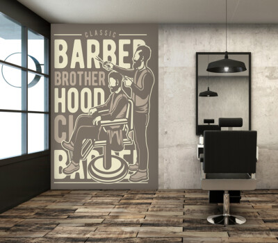 3D Nice Design W319 Hair Cut Barber Shop Wallpaper Wall Mural Self-adhesive Vera