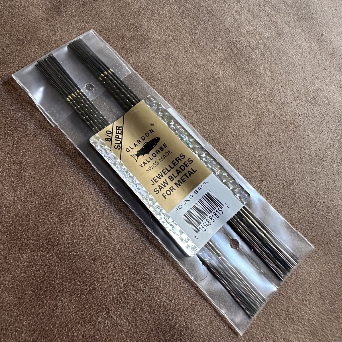 Glardon Vallorbe Super 8/0 Jewellers Saw Blades for Metal — front