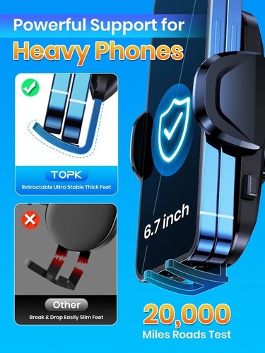 Car Phone Holder, Dashboard & Windscreen for IPhone All Smartphones Universal - Zdjęcie 3 z 4