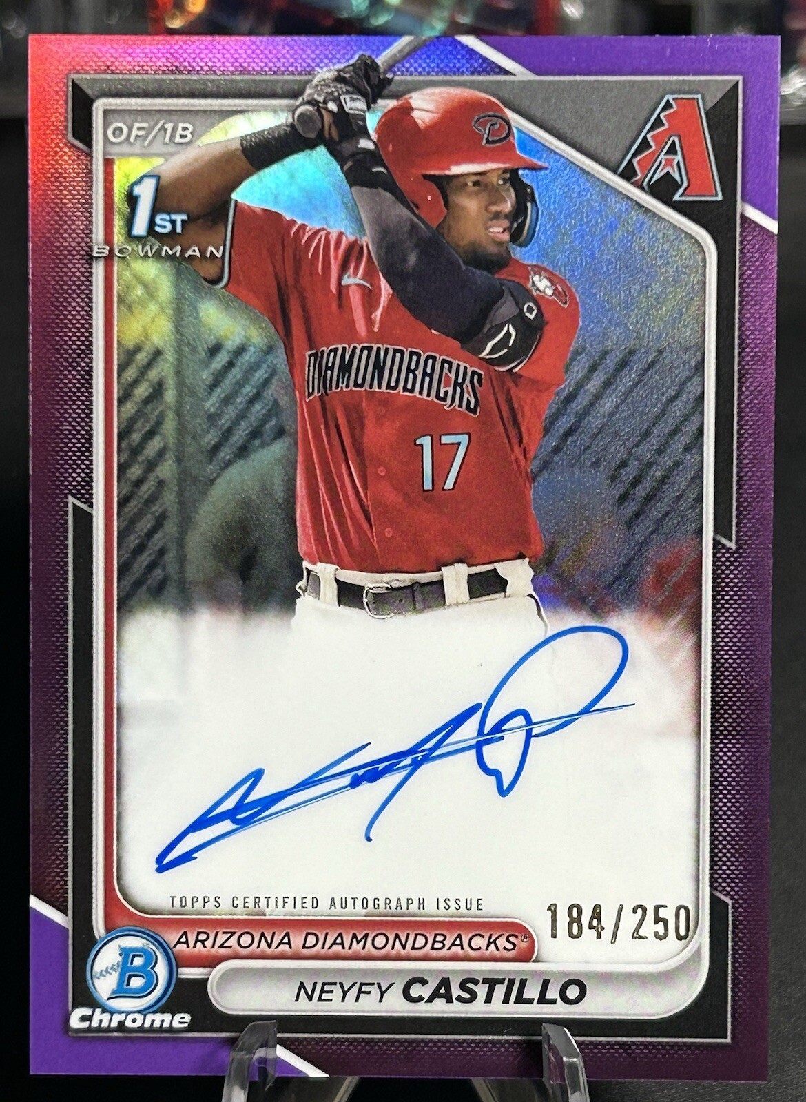 2024 Bowman Chrome Neyfy Castillo 1st Purple Refractor Auto /250 🔥Diamondbacks