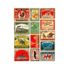 Vintage Label Art & Advertising - Clip Art, Collage, Altered Arts Sticker Sheet