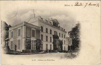 AK Melun Chateau des Vives Eaux FRANKREICH (1100571)