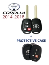 NEW REMOTE KEY for TOYOTA COROLLA 2014-2018  HYQ12BDM H Chip  + PROTECTIVE CASE 
