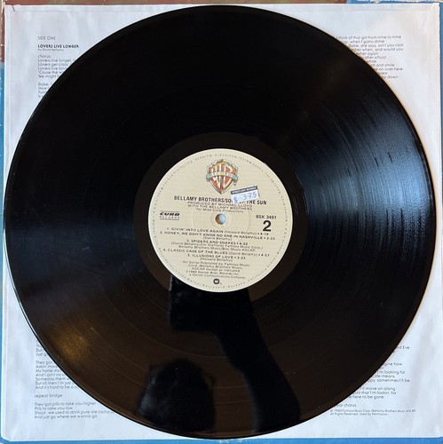 Bellamy Brothers Sons Of The Sun 1980 Vinyl LP - Picture 7 of 8
