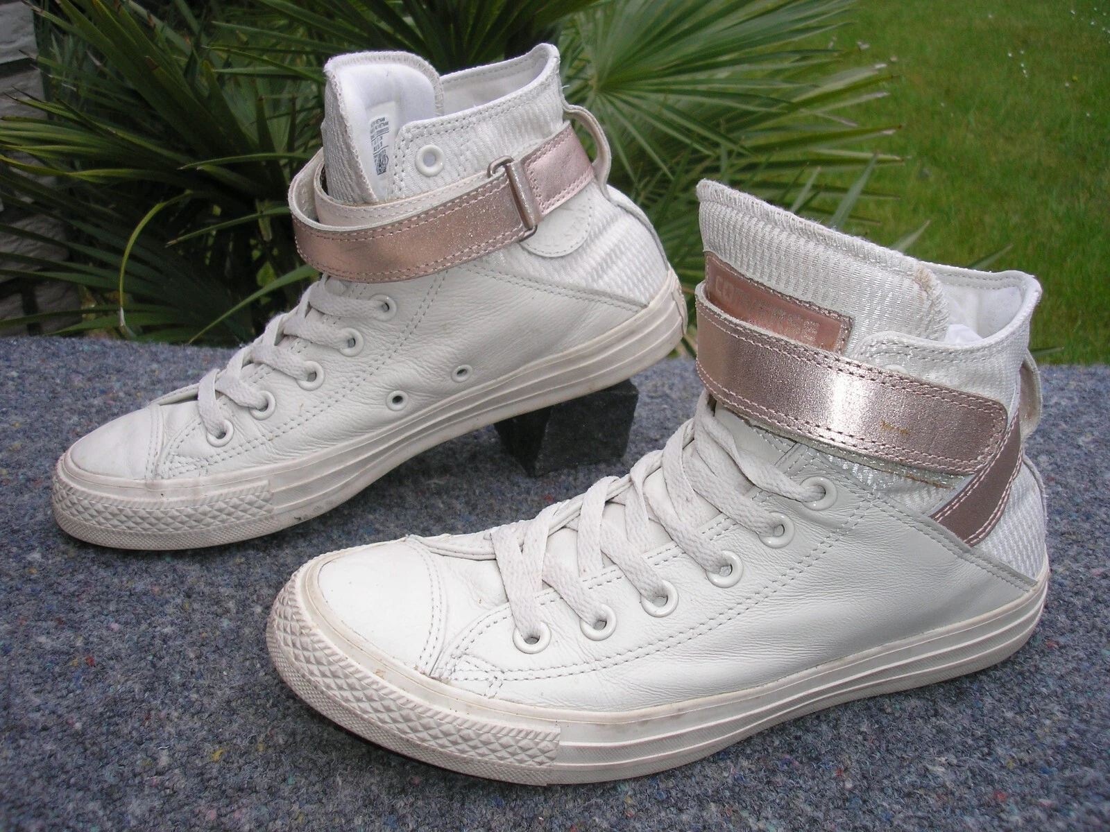 Sneakers originali Converse Chucks Taylor ciao numero 39 5 beige chiaro vera pelle!!!