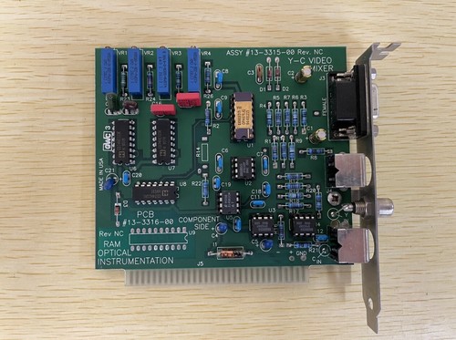 RAM Optical Instrumentation Inc. 13-3316-00 Rev NC Y-C Video Mixer ISA Interface - Afbeelding 3 van 3