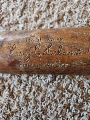 1929 Harry Heilmann Bat Detroit Tigers 34 Inches 125 Game Used Hall Of Famer