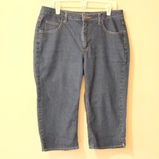 Riders by Lee Denim Mid-Rise Capri Blue Jeans Women's 14M Fit 35x18 p52-28