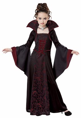 Gothic Queen Royal Vampire Child Costume Fancy Dress