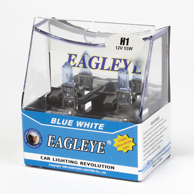 Eagleye Blue White 3700K H1 12V 55W Headlight bulbs (Pack of 2)