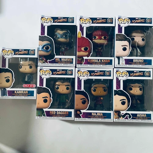 Funko Pop Ms. Marvel Pop Set of 6 + Target Exclusive Kamran