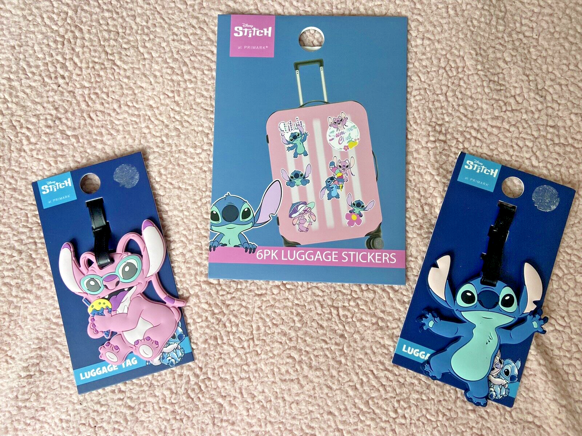 Primark Disney Stitch/Angel Luggage Stickers Tag Travel Pillow
