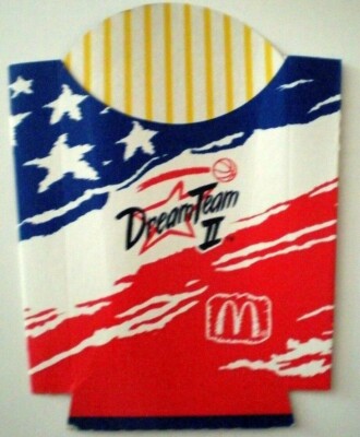 HARD TO FIND McDonald's/ USA Basketball Dream Team 2 Fry Box - NO GREASE STAINS!