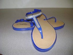 blue rhinestone sandals