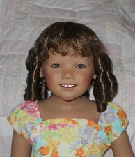 WEE 3 PRINCESS Doll Wig SIZE 14-15.5 LIGHT BROWN Sausage Curls Bangs A NWT