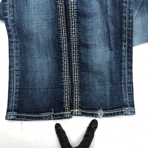 Jeans Rock Revival donna 26 Madison dritto lavaggio scuro denim capsula distrutta - Foto 16 di 17