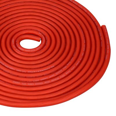 25 ft 4 GA Car Battery Gauge Power Cable Ground Wire Tinned OFC Copper Frost Red