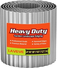 LAVEVE Corrugated Metal Garden Edging Sturdy Border Perfect for DIY 6"X 10FT