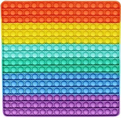 Square Pop Push It Fidget Bigger Size With 256 Bubbles To Pop On Both Sides