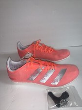 adidas adizero Avanti Unisex Track Spikes Coral/Silver Mens Size 13 EE4613 Boost
