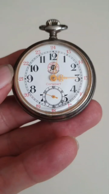 Vintage Swiss Pocket CORTEBERT 17 Jewels ANCRE 1 Patent 