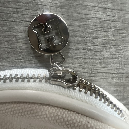 HERMES "H" Canvas Change Coin Purse Small Make-up Pouch Off-White Color - Picture 4 of 10