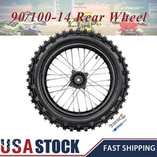 90/100-14 Rear Wheel Rim Tire For Dirt Pit Bike Suzuki RM80 RM85 Taotao Coolster