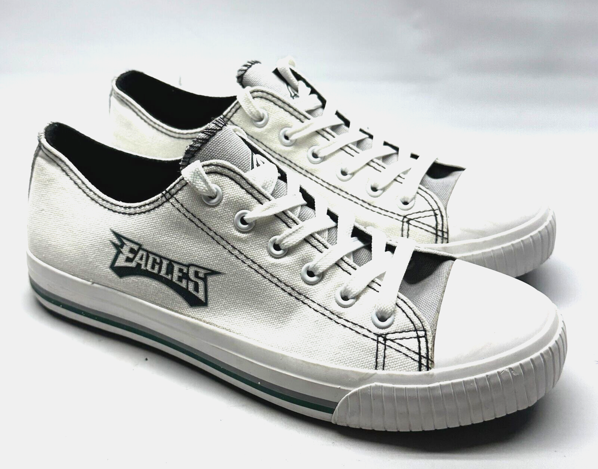 Philadelphia Eagles FOCO White Canvas Low Top Sneaker NFL Men's