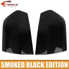 Smoked Black Rear Tail Light Guard Cover Trim Bezels For Chrysler 300 2011-2014
