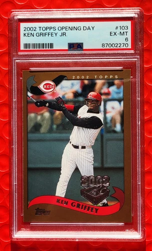 2002 TOPPS Opening Day #103 KEN GRIFFEY Jr. HoF Superstar PSA 6
