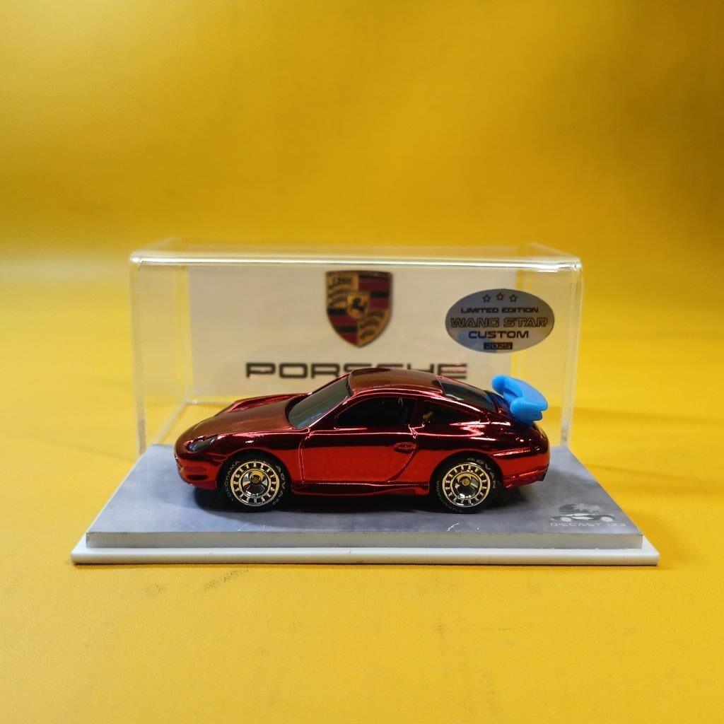 Hot Wheels PORSCHE 911 GT3 CUP Red CHROME (WANGSTAR CUSTOM