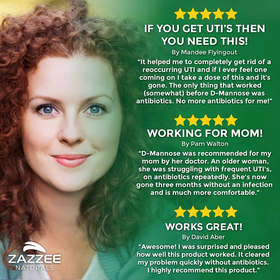 D-Mannose Powder FREE Scoop UTI Relief Probiotics Urinary Tract Natural USA - Image 3 of 4