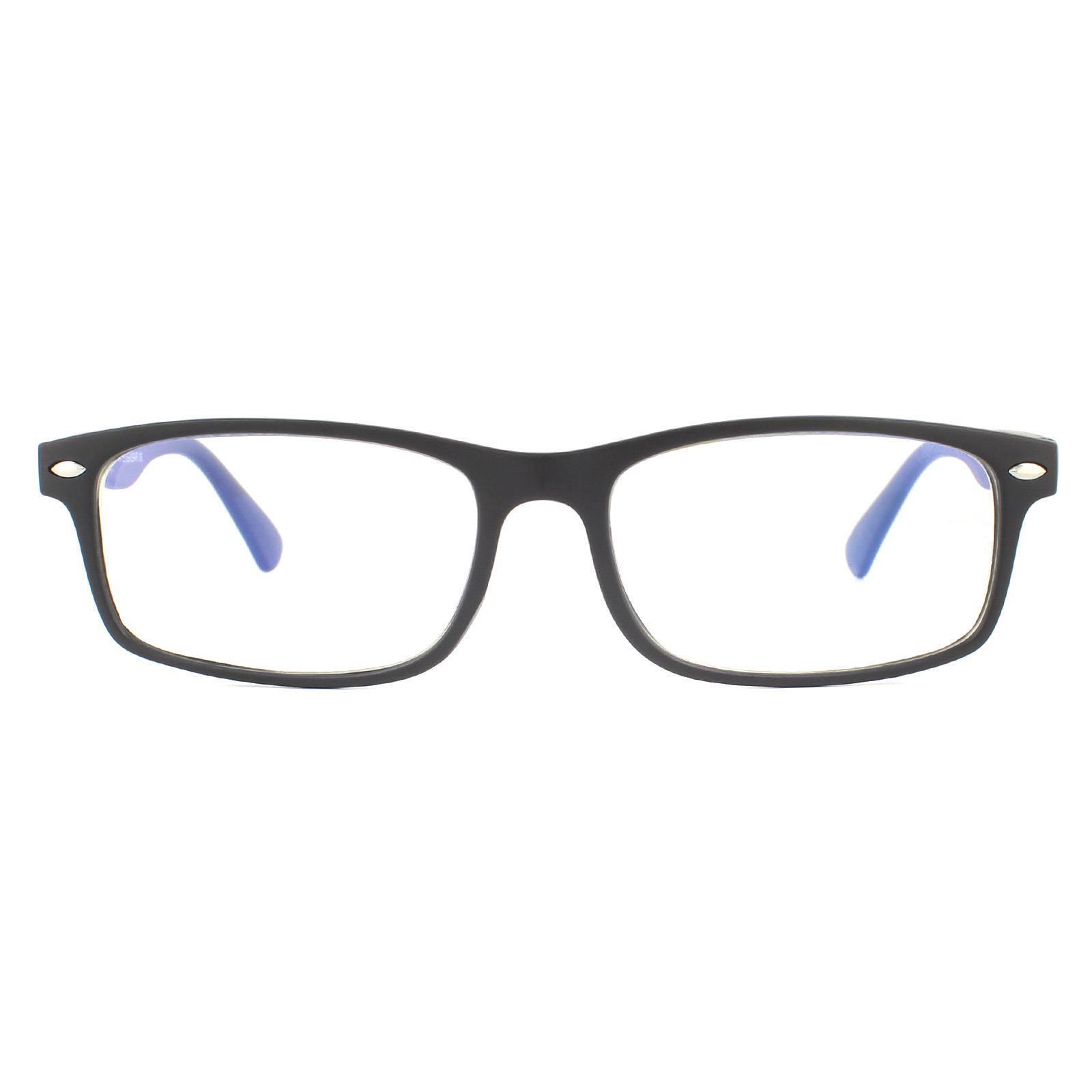 Montana Reading Glasses BLF83 Matte Black Blue Light Block +1.00