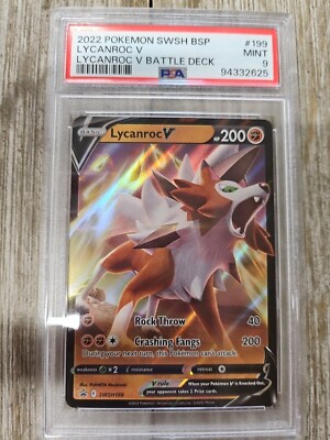 PSA 9 2022 Pokemon SWSH BSP Lycanroc V Lycanroc V Battle Deck | eBay